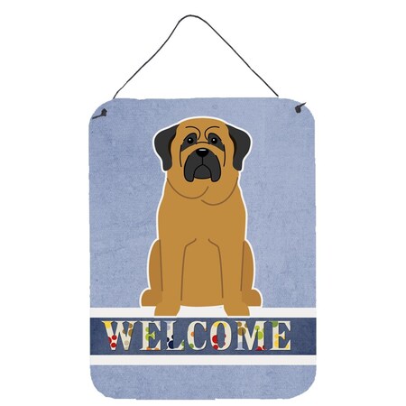 Carolines Treasures Mastiff Welcome Wall or Door Hanging Prints BB5599DS1216